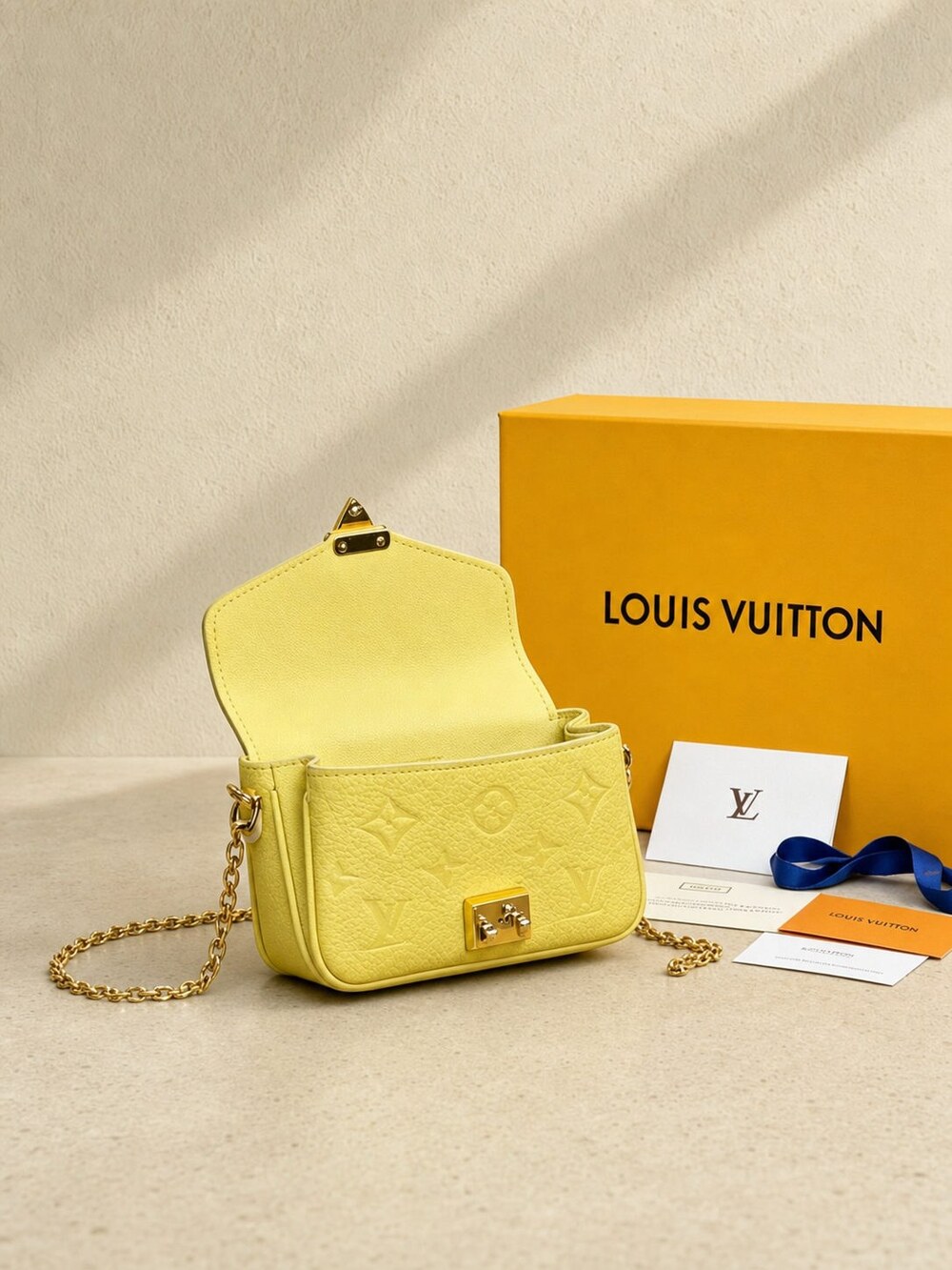 Louis Vuitton Micro Metis Crossbody in Yellow Monogram Empreinte Cowhide - Picture 3 of 5